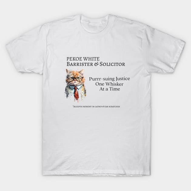 Cat Lawyer - Barrister & Solicitor T-Shirt by Jambuki Designs